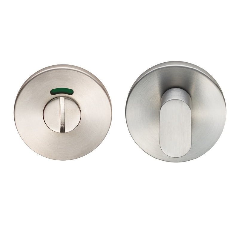 Turn & Release - 5Mm Spindle - Push-On Round Rose - Optional Indicator - Satin Stainless Steel