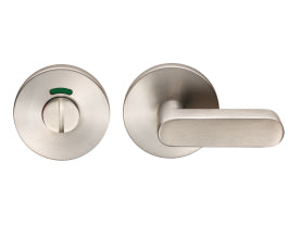 Large Turn & Release - 5Mm Spindle - Push-On Round Rose - Optional Indicator - Satin Stainless Steel