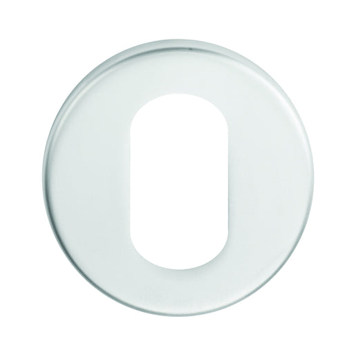 Escutcheon - Oval Profile - Push-On Round Rose - Satin Stainless Steel