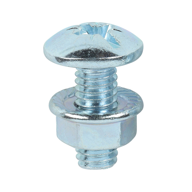 TIMCO Cable Tray Bolts & Flange Nuts Silver - M6 x 12