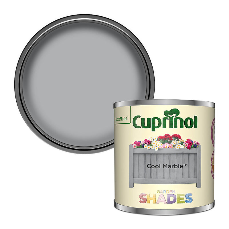 Cuprinol Garden shades Cool Marble Matt Multi-surface Exterior Fence & shed Topcoat Paint, 125ml Tin