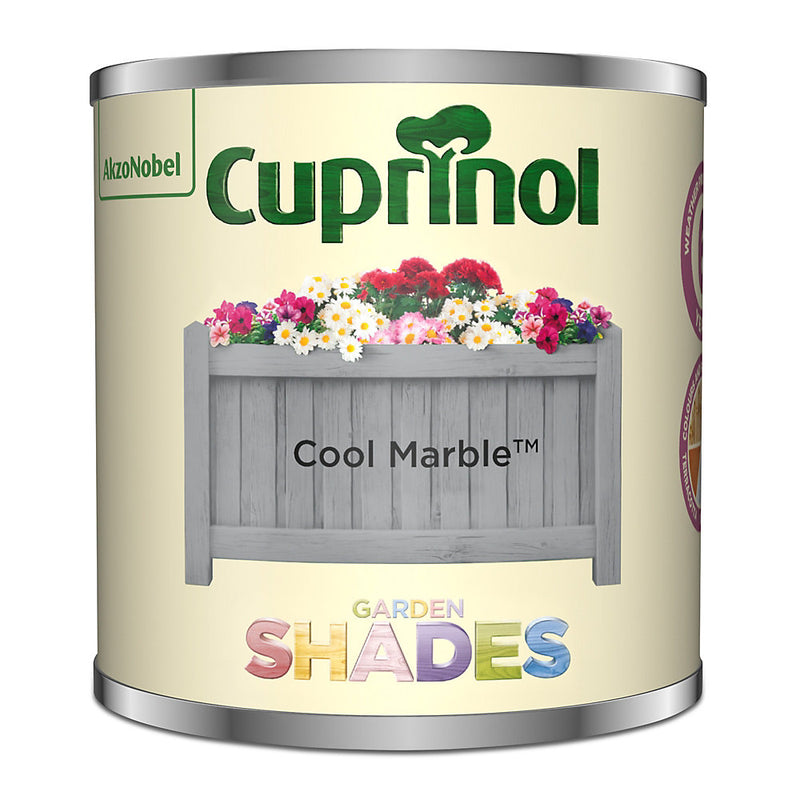Cuprinol Garden shades Cool Marble Matt Multi-surface Exterior Fence & shed Topcoat Paint, 125ml Tin