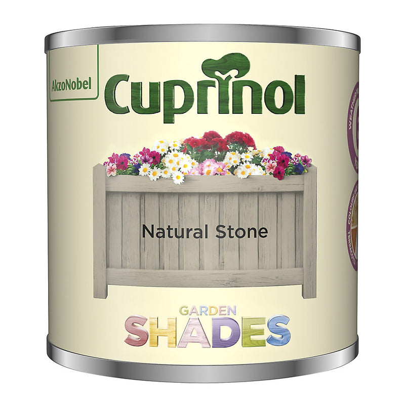 Cuprinol Garden shades Natural stone Matt Multi-surface Exterior Fencing & sheds Protector Wood paint, 125ml Tester pot
