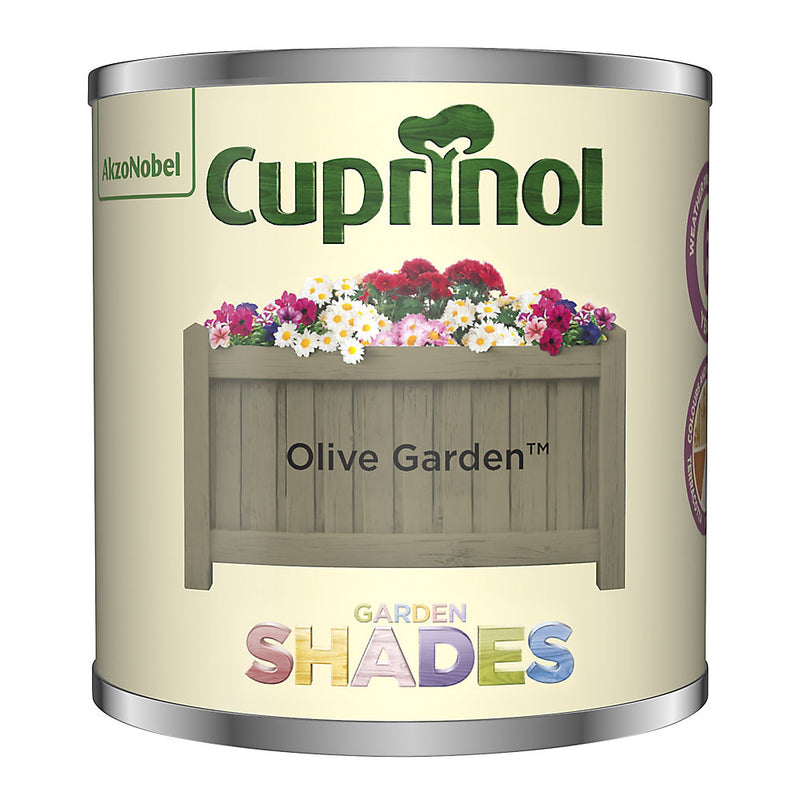 Cuprinol Garden shades Olive Garden Matt Multi-surface Exterior Fencing & sheds Protector Wood paint, 125ml Tester pot