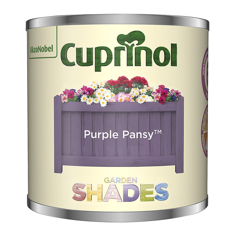Cuprinol Garden shades Purple pansy Matt Multi-surface Exterior Fencing & sheds Protector Wood paint, 125ml Tester pot