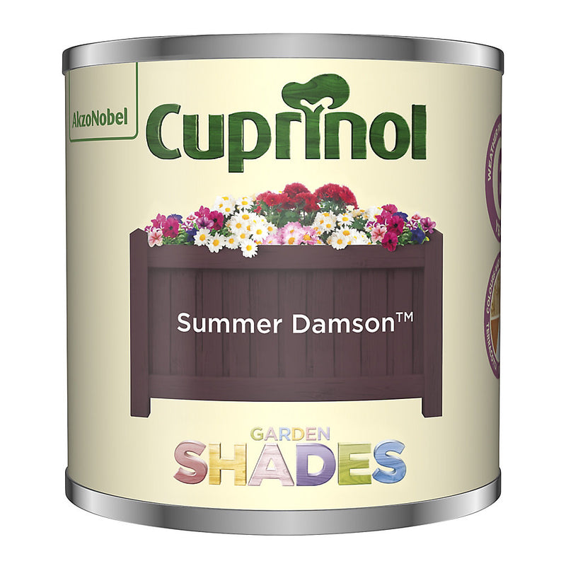 Cuprinol Garden shades Summer damson Matt Multi-surface Exterior Fencing & sheds Protector Wood paint, 125ml Tester pot