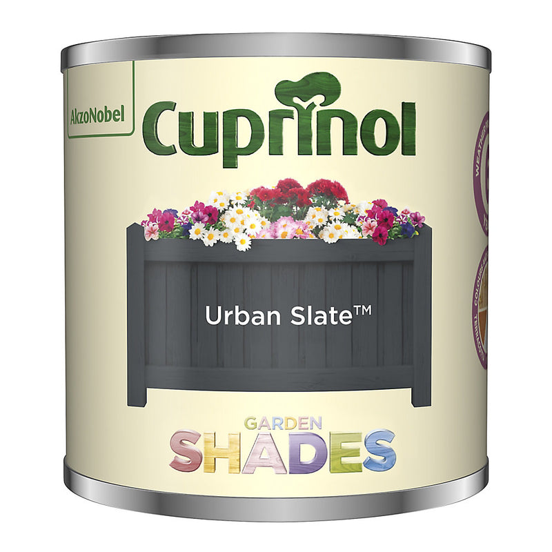Cuprinol Garden shades Urban Slate Matt Multi-surface Exterior Fencing & sheds Protector Wood paint, 125ml Tester pot