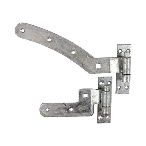 TIMCO Curved Rail Hinge Set Hand Hot Dipped Galvanised