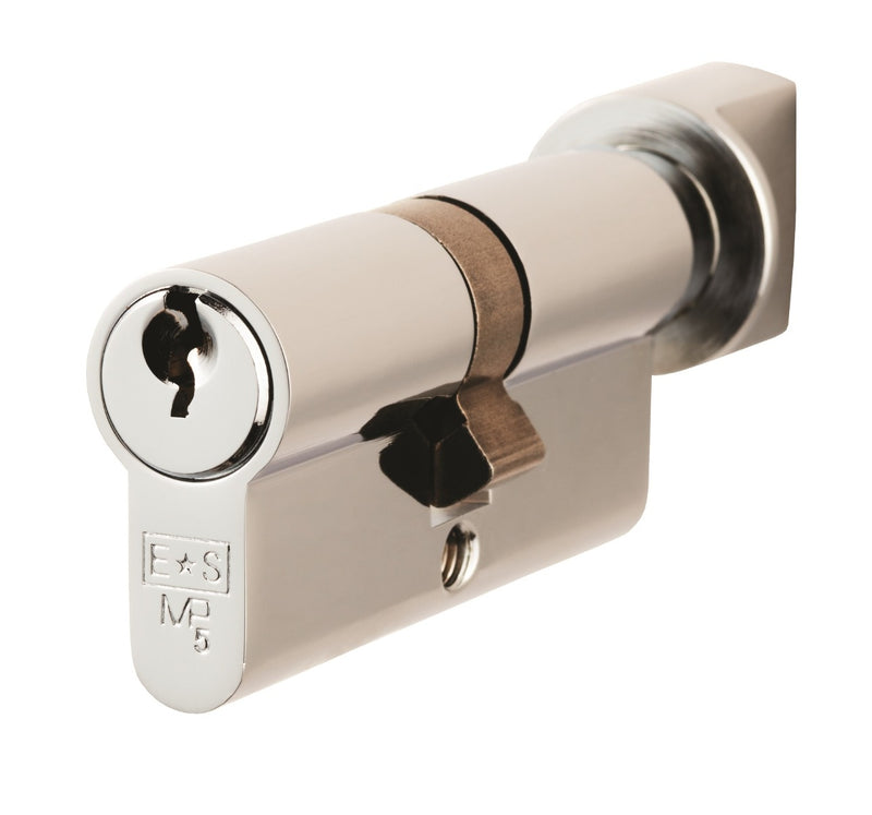 Mp5 70Mm Euro Cylinder & Turn - Ktd - Polished Chrome