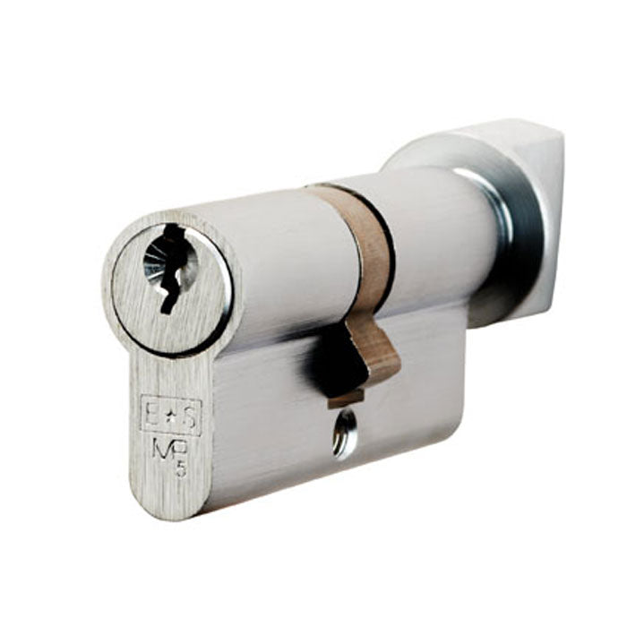 Mp5 70Mm Euro Cylinder & Turn - Ktd - Satin Chrome