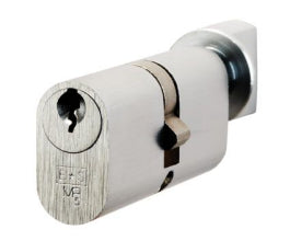 Mp5 70Mm Oval Cylinder & Turn - Ktd - (Architectural) - Satin Chrome