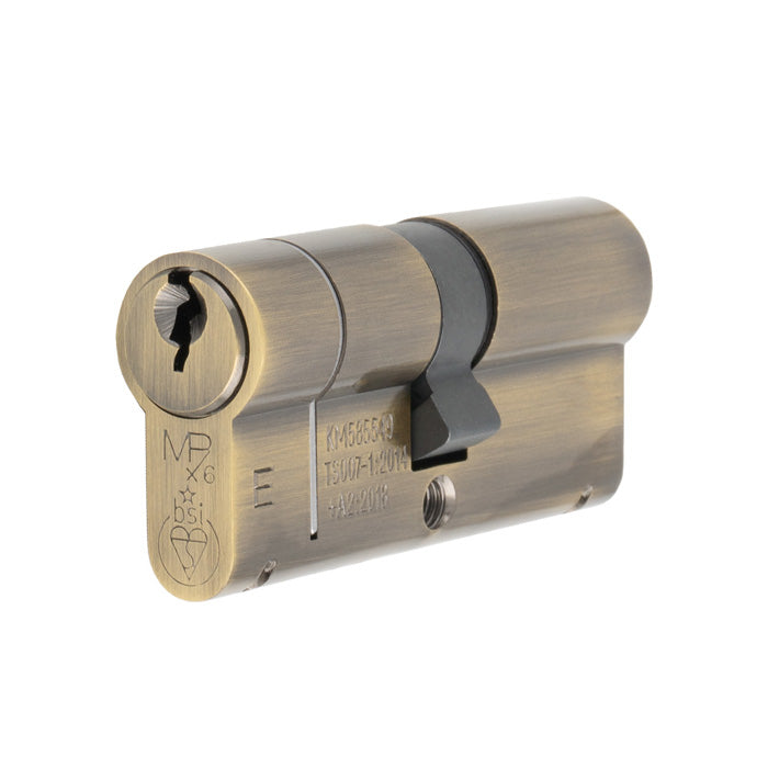 Mpx6 70Mm Euro Double Cylinder - Ktd - Antique Brass