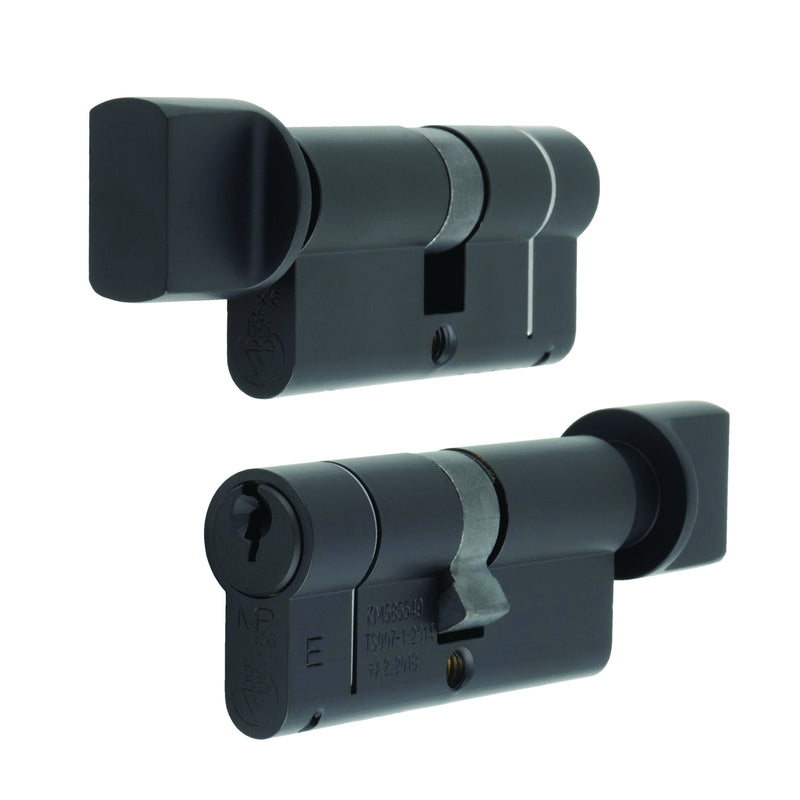Mpx6 70Mm Euro Cylinder & Turn - Ktd - Matt Black