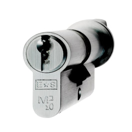 Mp10 64Mm Euro Cylinder & Turn - Ktd - Satin Chrome