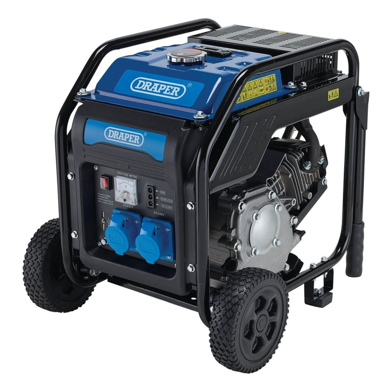 Draper Petrol Open Frame Inverter Generator with Wheels, 3800W Draper - Town Tools