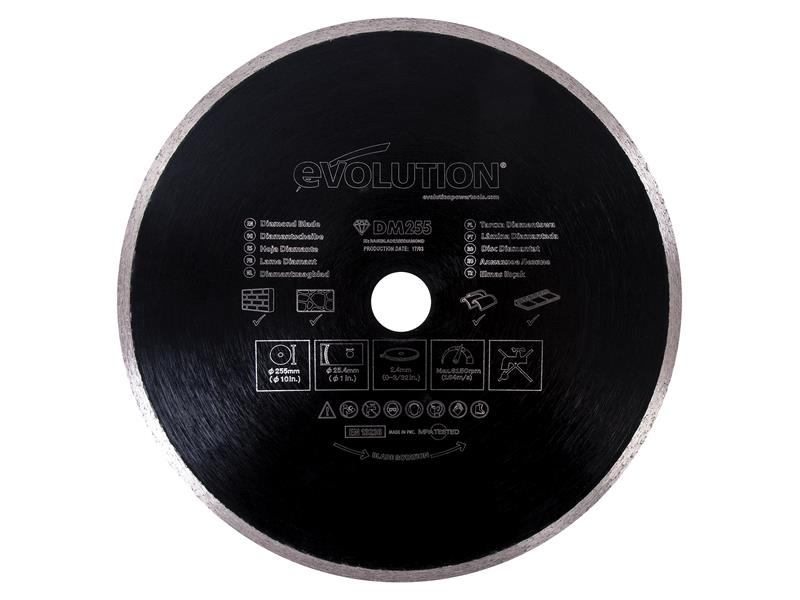 Evolution - RAGE® Diamond Blade, Continuous Rim 255 x 25.4mm