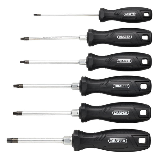 Draper Draper TX-STAR Tamperproof Hard Grip Screwdriver Set (6 Piece) Draper - Town Tools