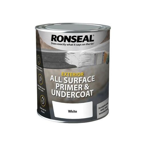 Ronseal All Surface Primer & Undercoat Exterior White 750ml Ronseal - RockBottom Nothampton