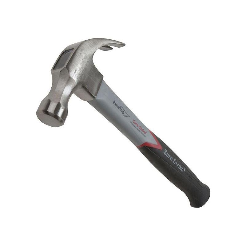 Estwing EMRF16C Surestrike Curved Claw Hammer Fibreglass Shaft 450g (16oz) Estwing - RockBottom Northamptin