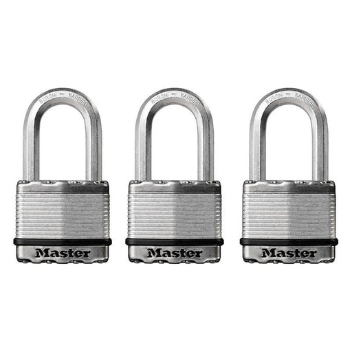 Master Lock Excell™ Laminated Steel 50mm Padlock - 38mm Shackle - Keyed Alike x 3 Master Lock - RockBottom Northampton