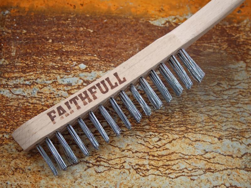 Faithfull Heavy-Duty Scratch Brush, Two Row Faithfull - RockBottom Northampton