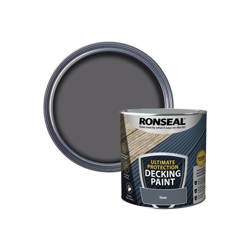 Ronseal Ultimate Protection Decking Paint Slate 2.5 litre Ronseal - RockBottom Nothampton