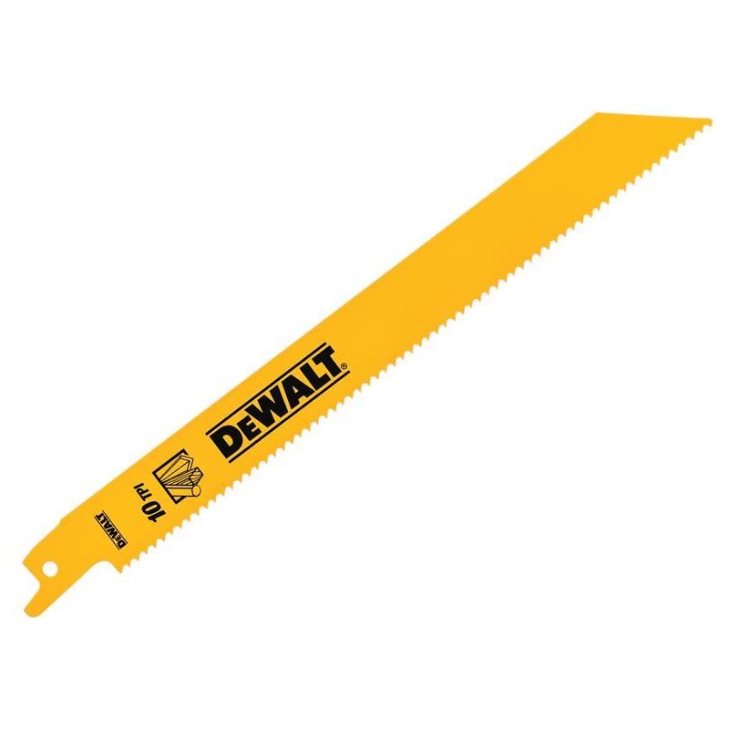Dewalt Power Tools Bi-Metal General Purpose Reciprocating Blade 203mm x 10 TPI (Pack 5) DeWALT Power Tools - RockBottom Northampton