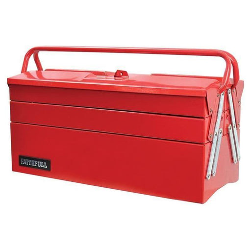 Faithfull Metal Cantilever Toolbox - 5 Tray 40cm (16in) Faithfull - RockBottom Northampton