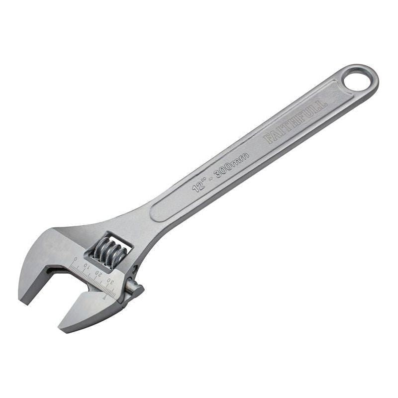 Faithfull Chrome Adjustable Spanner 300mm (12in) Faithfull - RockBottom Northampton