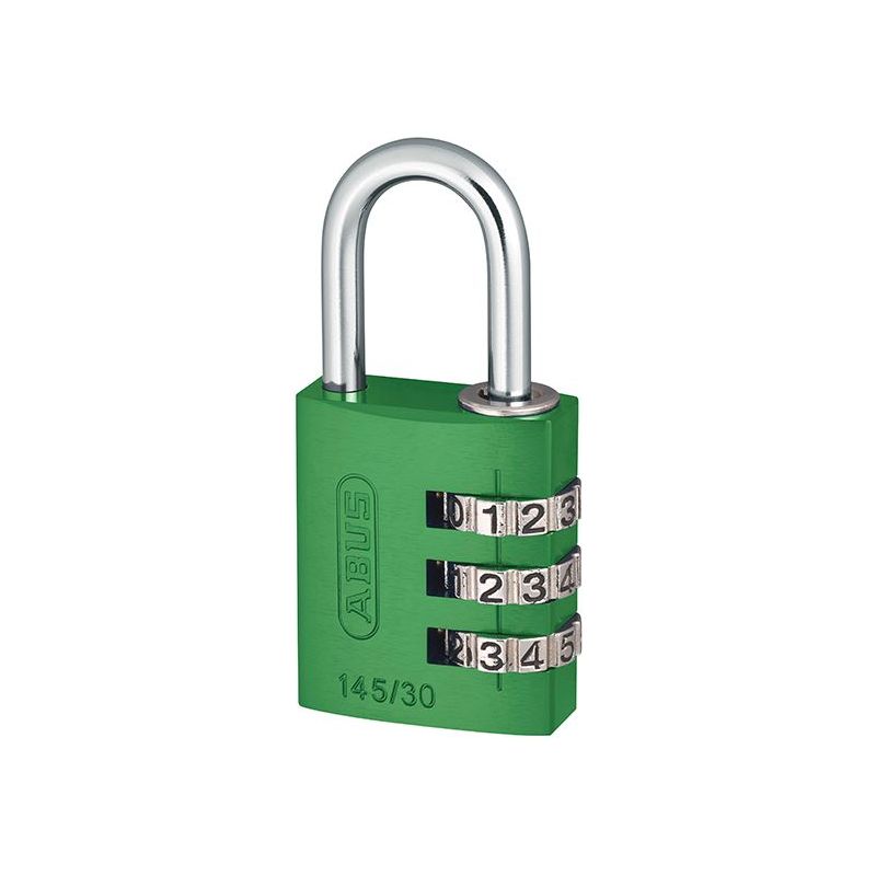 Abus Mechanical 145/30 30mm Aluminium Combination Padlock Green 46580 ABUS Mechanical - RockBottom Northampton 