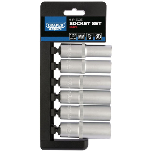 Draper Metric Deep Socket Set, 1/2" Sq. Dr. (6 Piece) 50424 Draper - Town Tools 
