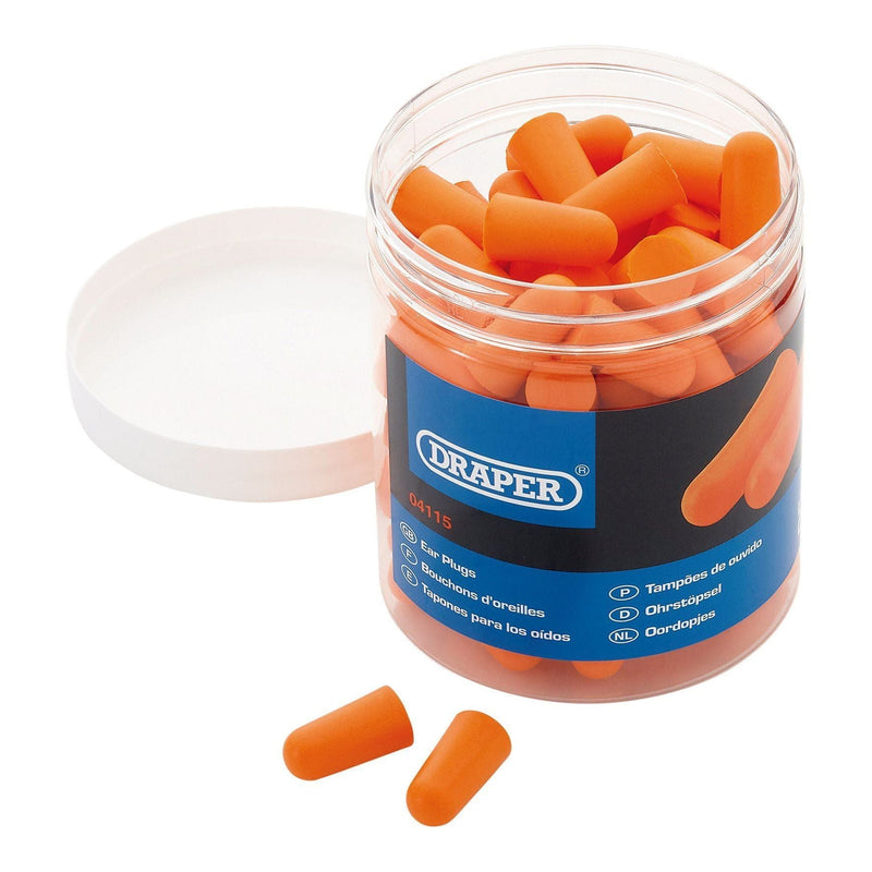 Draper Disposable Ear Plugs (Jar of 50 Pairs) Draper - Town Tools