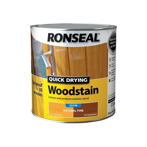 Ronseal Quick Drying Woodstain Satin Natural Pine 2.5 litre Ronseal - RockBottom Nothampton