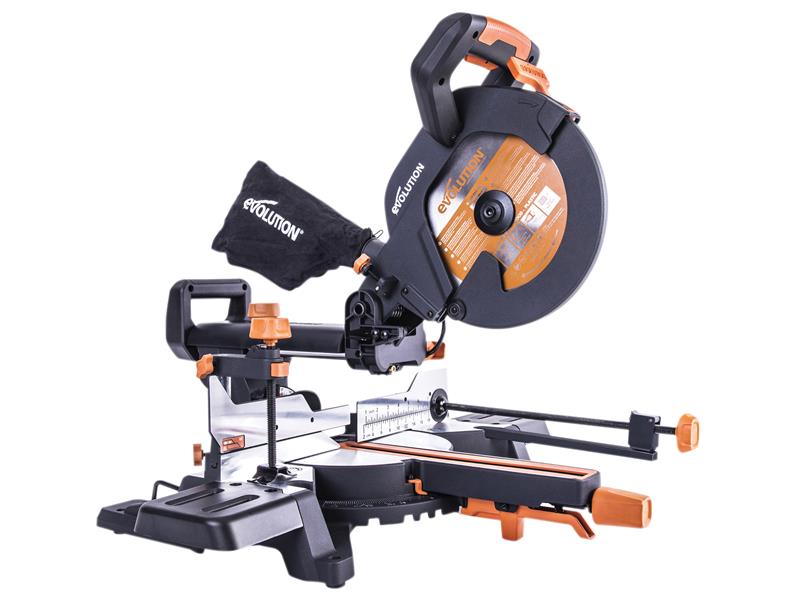 Evolution - R255SMS+ Pro Multi-Material Sliding Mitre Saw 255mm 2000W 240V