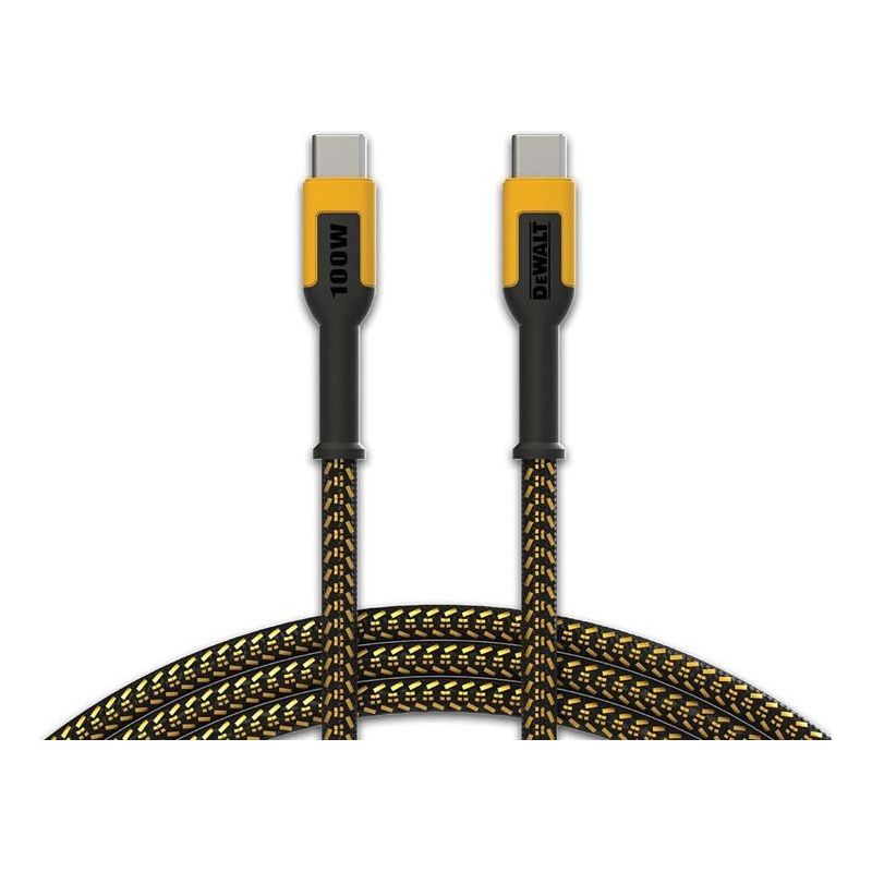 Dewalt Telecoms USB C to USB C 100W Reinforced Charging Cable 1.2m (4ft) DEWALT Telecoms - RockBottom Northampton