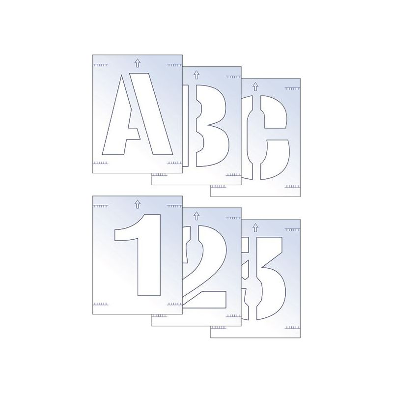 Scan Letter & Number Stencil Kit 50mm Scan - RockBottom Nothampton