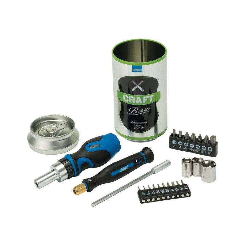 Stubby Ratchet Screwdriver and Bit Set, Special Edition - Craft Brew (23 Piece) Draper - Town Tools