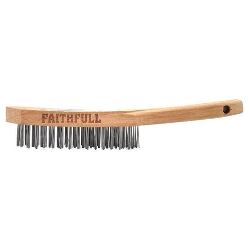 Faithfull Heavy-Duty Scratch Brush, Four Row Faithfull - RockBottom Northampton