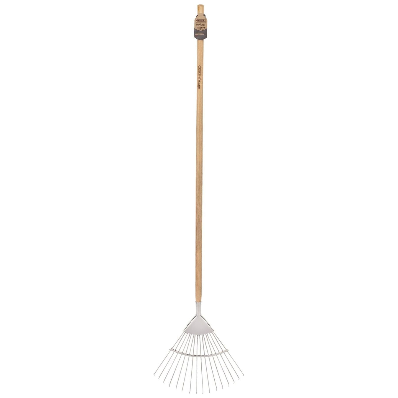 Draper Heritage Stainless Steel Lawn Rake with Ash Handle 99020 Draper - Town Tools 