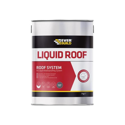 Everbuild Sika Aquaseal Liquid Roof Slate Grey 7kg Everbuild Sika - RockBottom Northamptin