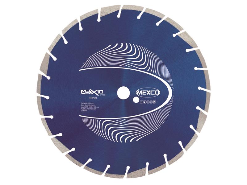 MEXCO Asphalt  X10 Grade Diamond Blade 350 x 25.4mm