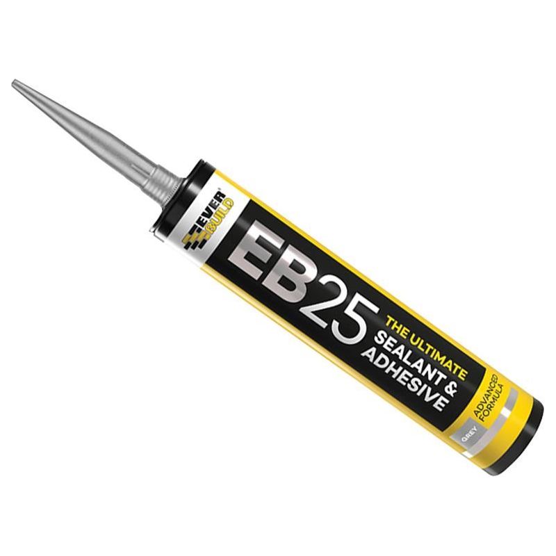 Everbuild Sika EB25 Hybrid Sealant Adhesive Grey 300ml Everbuild Sika - RockBottom Northamptin