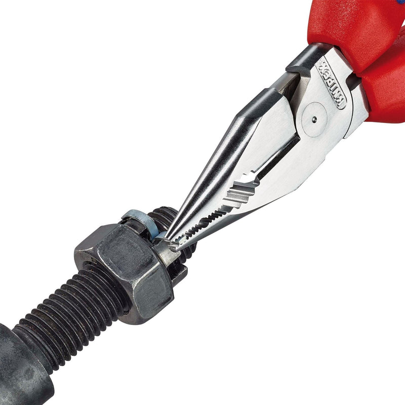 Knipex 08 25 185 SB Needle-Nose Combination Pliers with multi-component grips chrome-plated, 185mm Draper - Town Tools