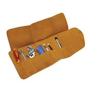 Faithfull 10 Pocket Leather Tool Roll 48 x 27cm Faithfull - RockBottom Northampton