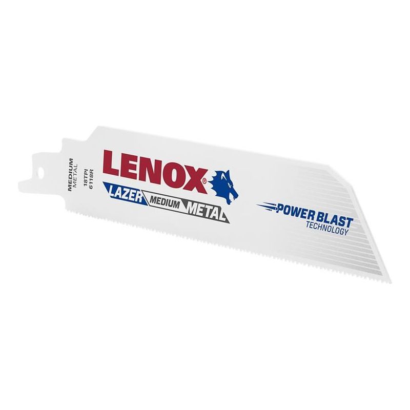 Lenox MetalWolf Wave Edge Reciprocating Saw Blade 152 x 25 x 1.1mm 18 TPI (Pack 5) LENOX - RockBottom Northampton