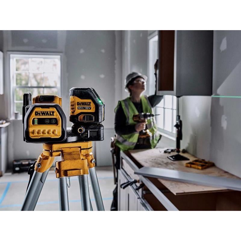 Dewalt Power Tools DCE088 D1G18 Self-Levelling Cross Line Green Beam Laser 12/18V 1 x 2.0Ah Li-ion DeWALT Power Tools - RockBottom Northampton