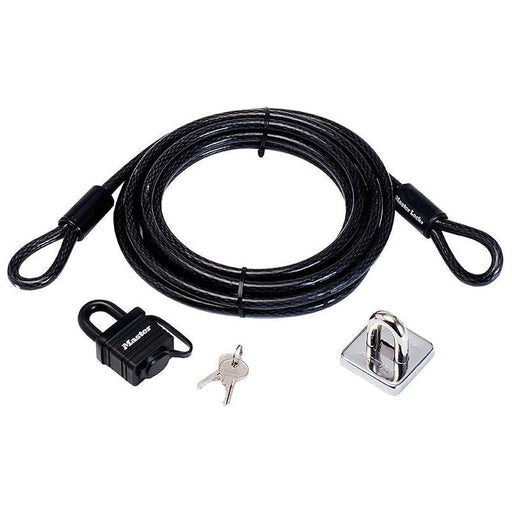 Master Lock Garden Security Kit with Lock Anchor & Cable 4.5m Master Lock - RockBottom Northampton