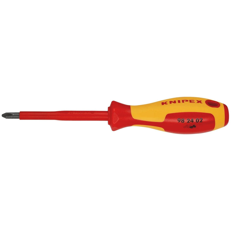 Draper Knipex 98 24 02 VDE Insulated Screwdriver, PH2 x 100mm Draper - Town Tools