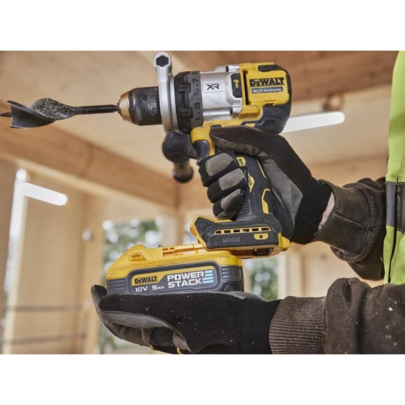 Dewalt Power Tools DCD1007H2T Hammer Drill 18V 2 x 5.0Ah POWERSTACK™ Li-ion DeWALT Power Tools - RockBottom Northampton