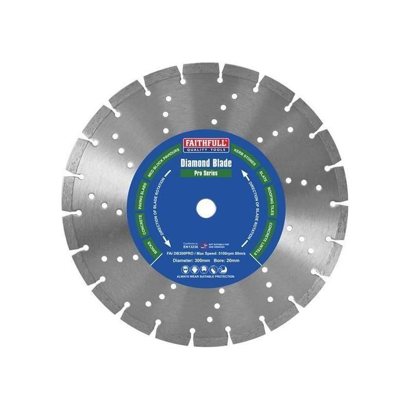 Faithfull Professional Diamond Blade 300 x 20mm Faithfull - RockBottom Northampton